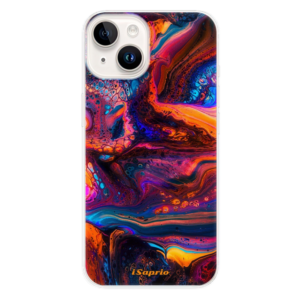 Odolné silikonové pouzdro iSaprio - Abstract Paint 02 - iPhone 15