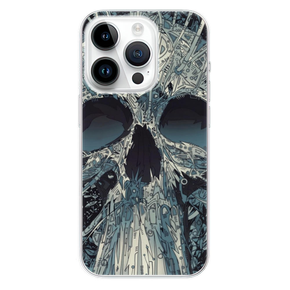 Odolné silikonové pouzdro iSaprio - Abstract Skull - iPhone 15 Pro