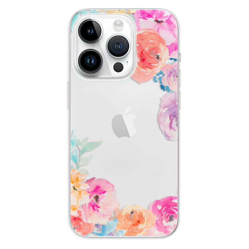 Odolné silikonové pouzdro iSaprio - Flower Brush - iPhone 15 Pro