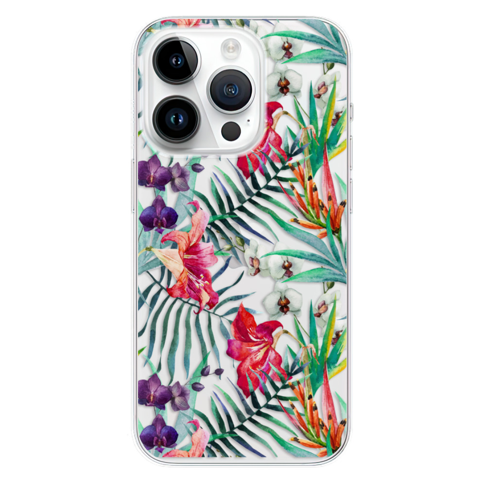 Odolné silikonové pouzdro iSaprio - Flower Pattern 03 - iPhone 15 Pro