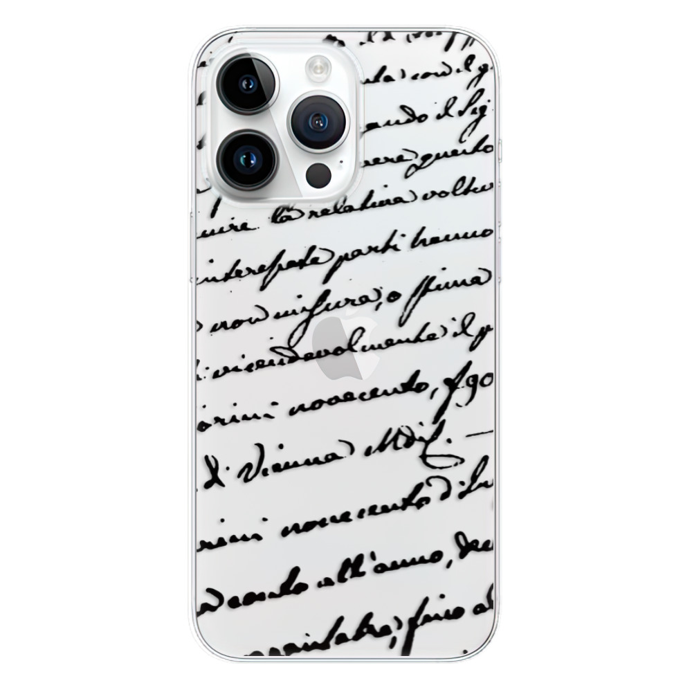 Odolné silikonové pouzdro iSaprio - Handwriting 01 - black - iPhone 15 Pro Max