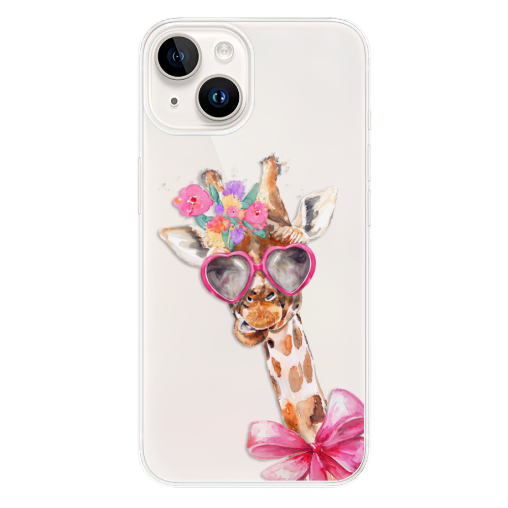 Odolné silikonové pouzdro iSaprio - Lady Giraffe - iPhone 15 Plus