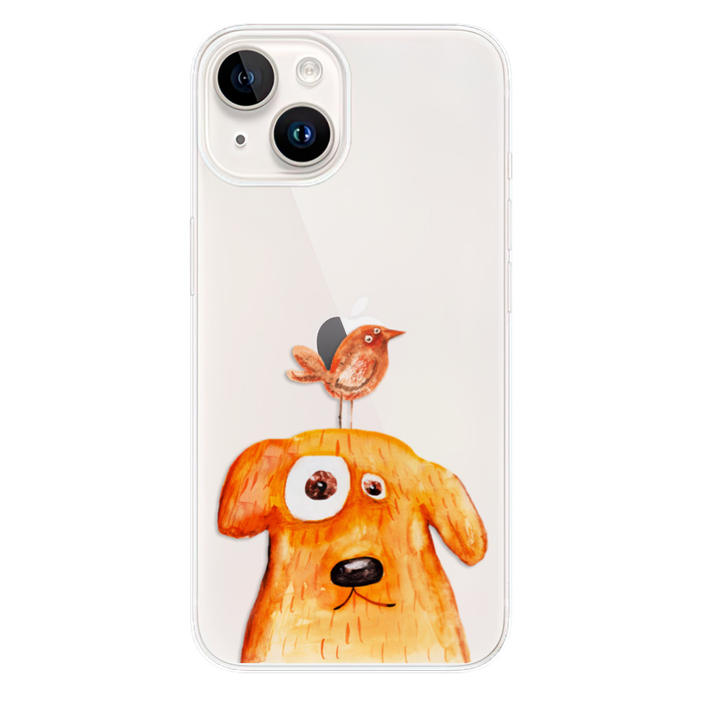 Odolné silikonové pouzdro iSaprio - Dog And Bird - iPhone 15 Plus