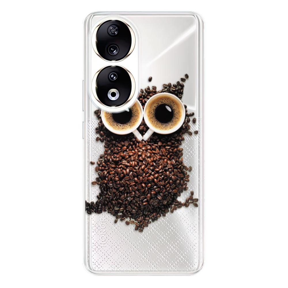 Odolné silikonové pouzdro iSaprio - Owl And Coffee - Honor 90 5G