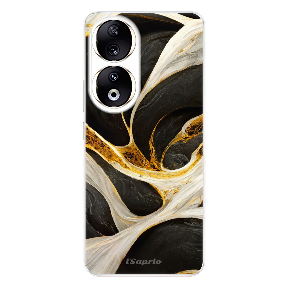 Odolné silikonové pouzdro iSaprio - Black and Gold - Honor 90 5G