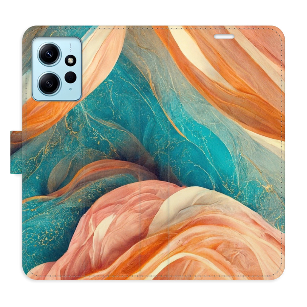 Flipové pouzdro iSaprio - Blue and Orange - Xiaomi Redmi Note 12 5G