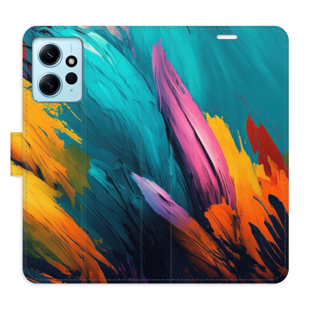 Flipové pouzdro iSaprio - Orange Paint 02 - Xiaomi Redmi Note 12 5G