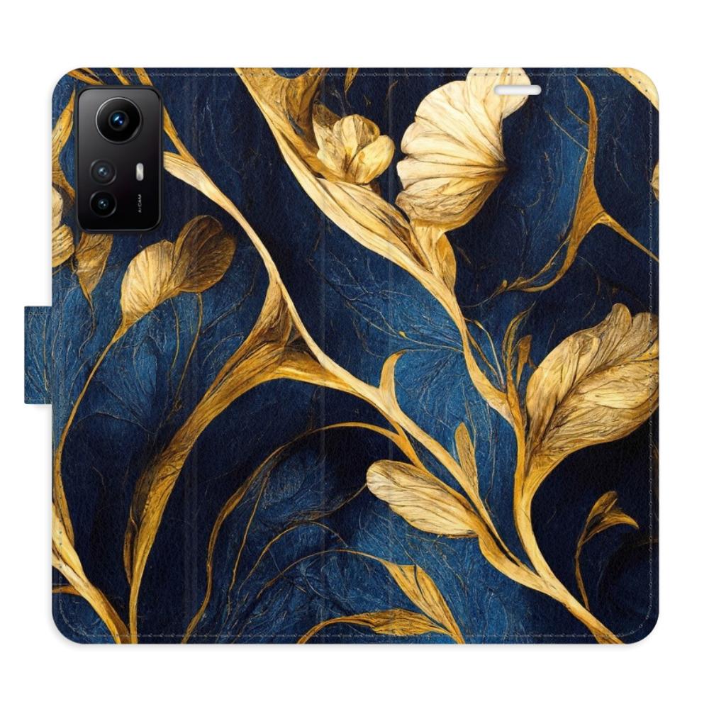 Flipové pouzdro iSaprio - GoldBlue - Xiaomi Redmi Note 12S