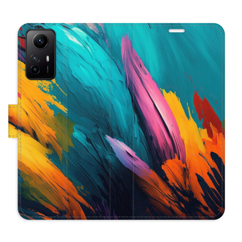 Flipové pouzdro iSaprio - Orange Paint 02 - Xiaomi Redmi Note 12S