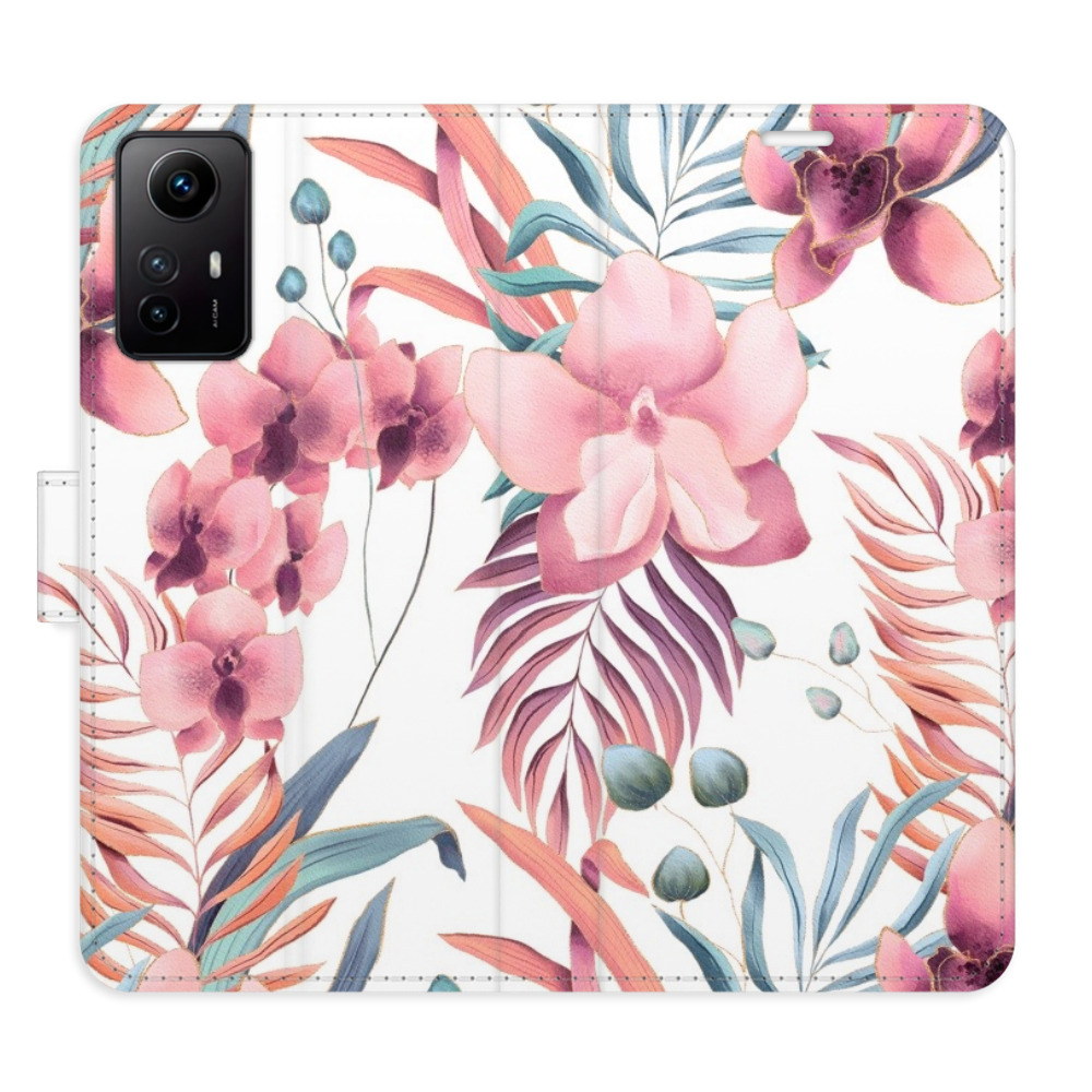 Flipové pouzdro iSaprio - Pink Flowers 02 - Xiaomi Redmi Note 12S