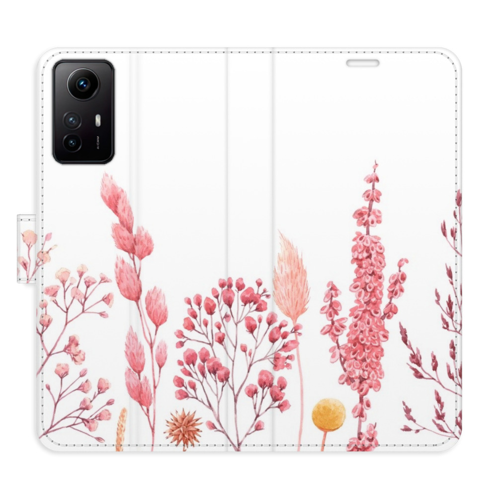 Flipové pouzdro iSaprio - Pink Flowers 03 - Xiaomi Redmi Note 12S