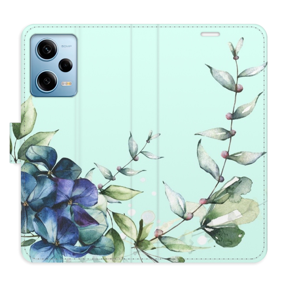 Flipové pouzdro iSaprio - Blue Flowers - Xiaomi Redmi Note 12 Pro 5G / Poco X5 Pro 5G