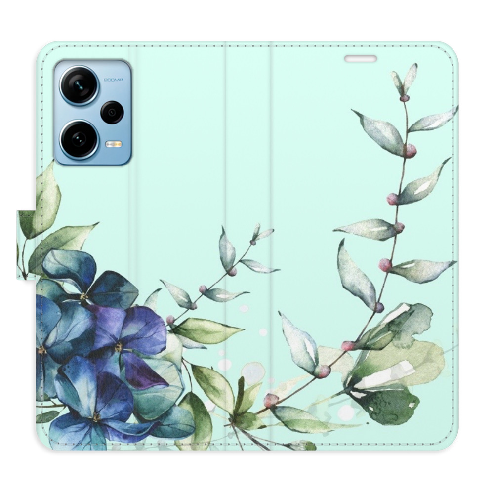 Flipové pouzdro iSaprio - Blue Flowers - Xiaomi Redmi Note 12 Pro+ 5G