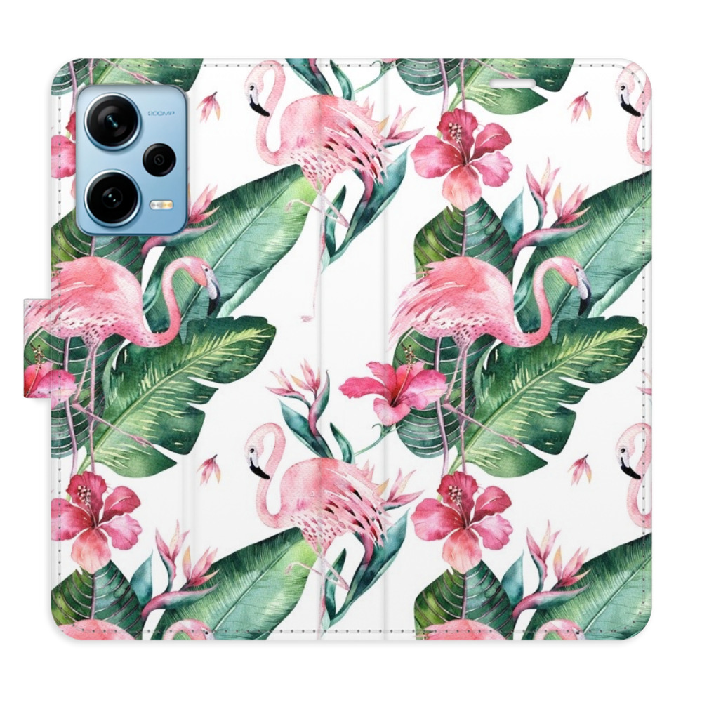 Flipové pouzdro iSaprio - Flamingos Pattern - Xiaomi Redmi Note 12 Pro+ 5G