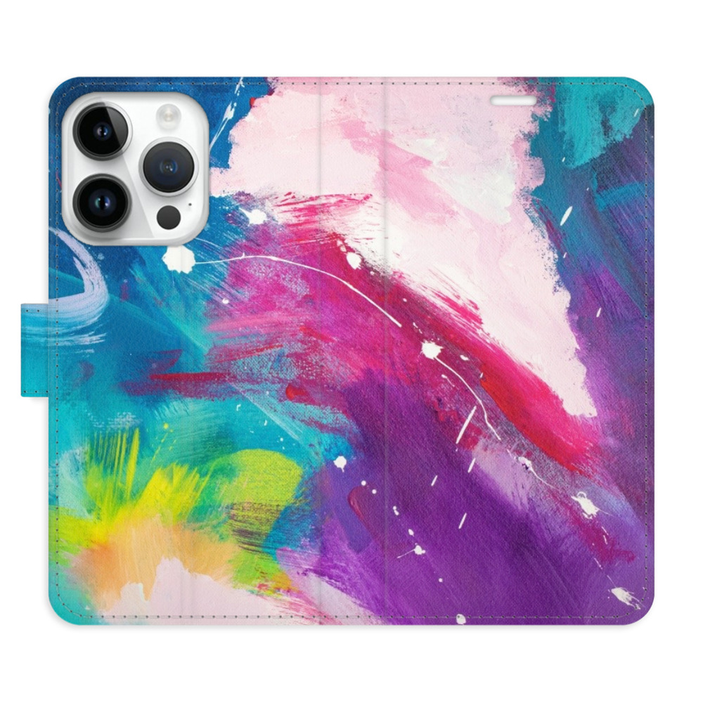Flipové pouzdro iSaprio - Abstract Paint 05 - iPhone 15 Pro