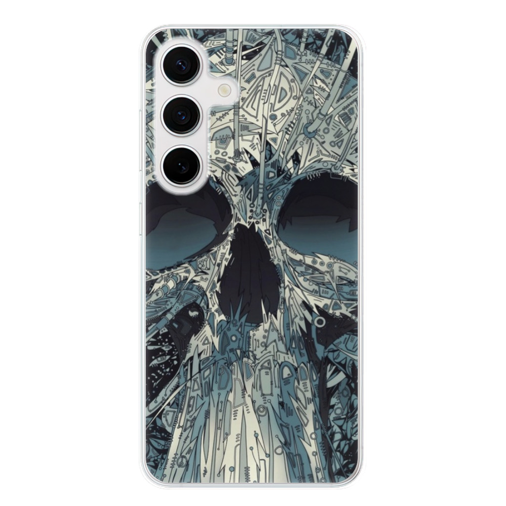 Silikonové odolné pouzdro iSaprio - Abstract Skull - Samsung Galaxy S24 (Odolný silikonový kryt, obal, pouzdro iSaprio Abstract Skull na mobilní telefon Samsung Galaxy S24)