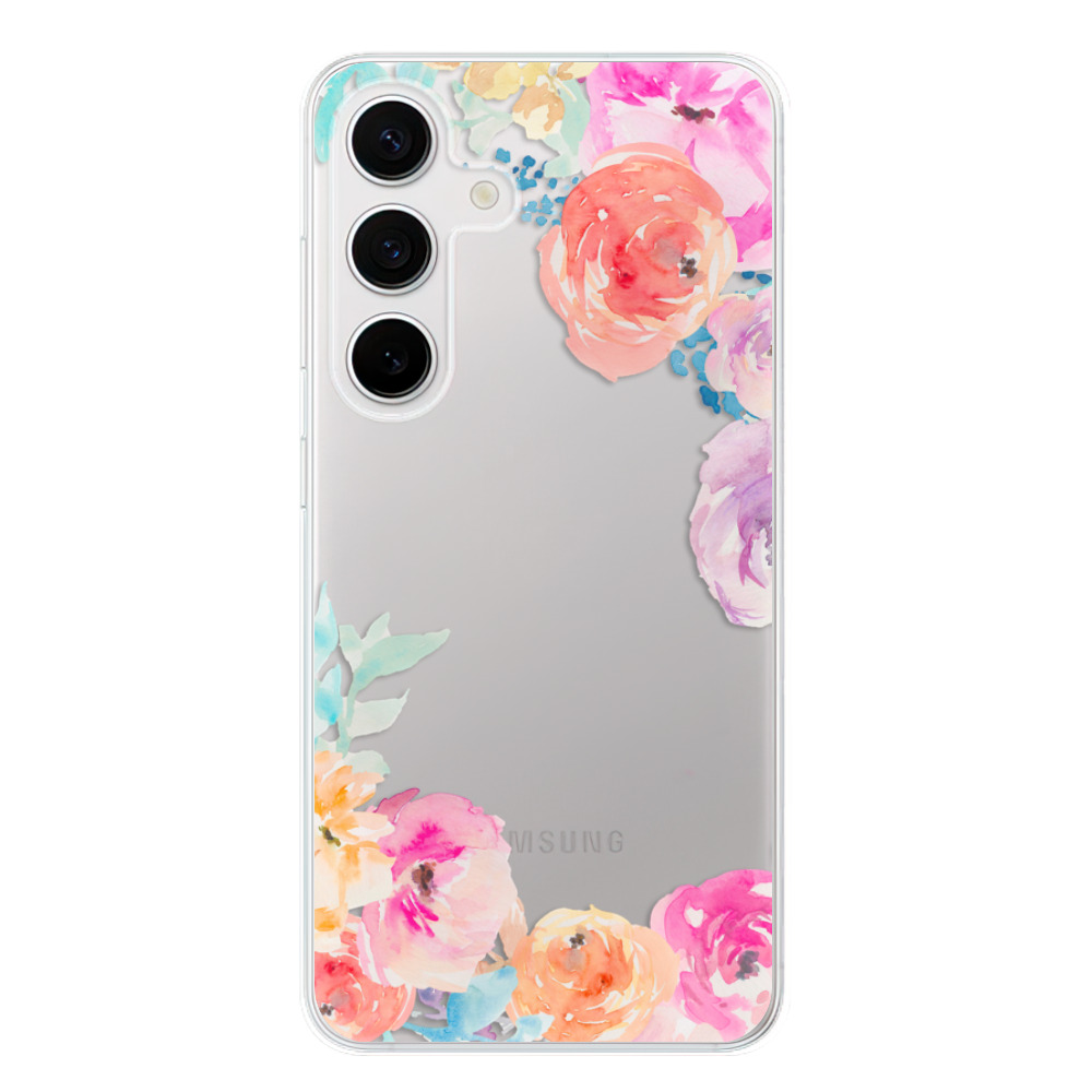 Odolné silikonové pouzdro iSaprio - Flower Brush - Samsung Galaxy S24