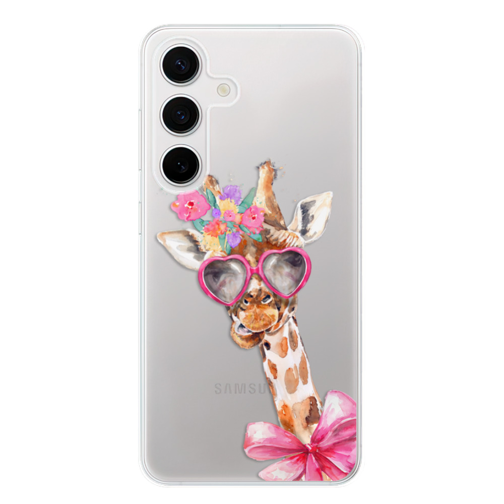Silikonové odolné pouzdro iSaprio - Lady Giraffe - Samsung Galaxy S24 (Odolný silikonový kryt, obal, pouzdro iSaprio Lady Giraffe na mobilní telefon Samsung Galaxy S24)