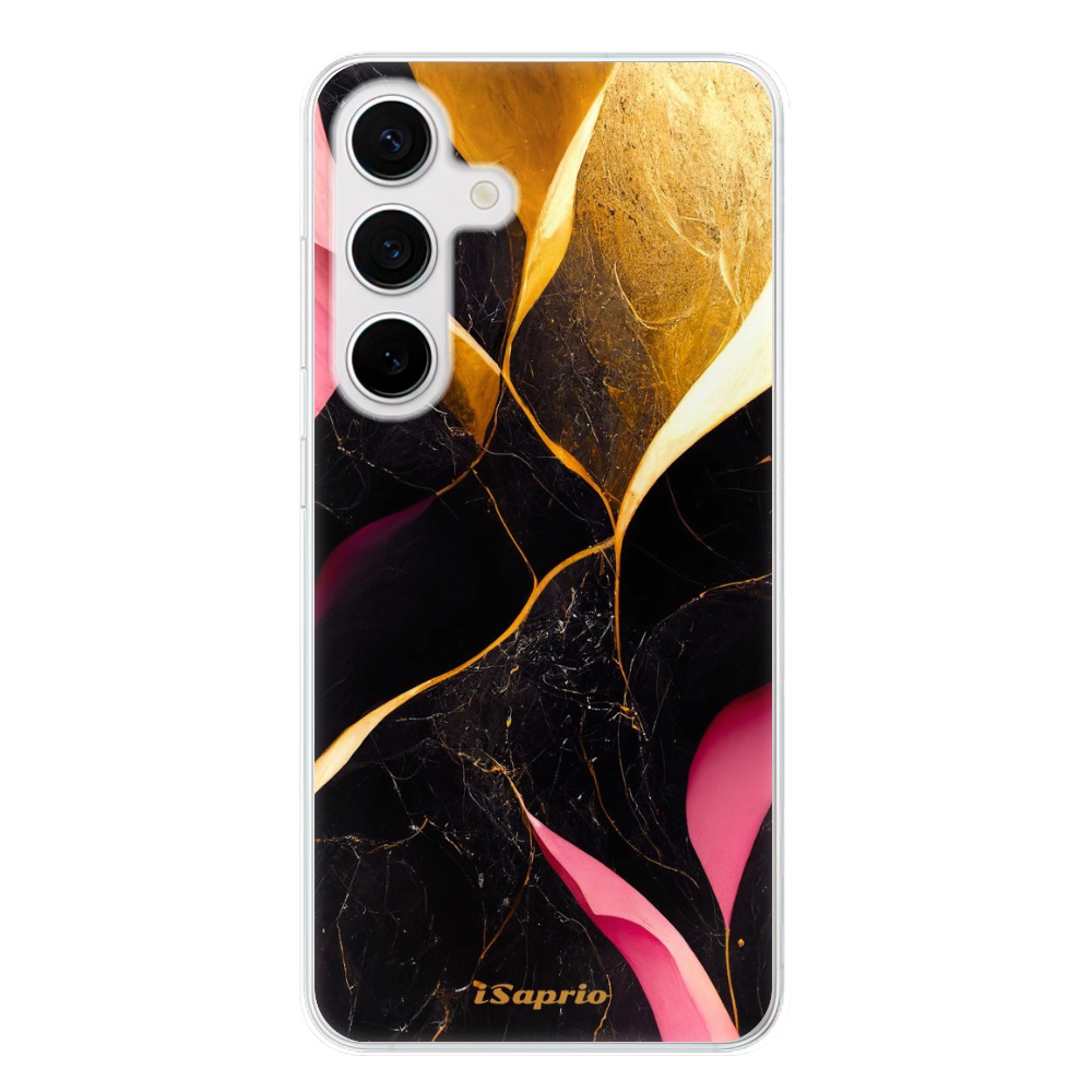 Odolné silikonové pouzdro iSaprio - Gold Pink Marble - Samsung Galaxy S24