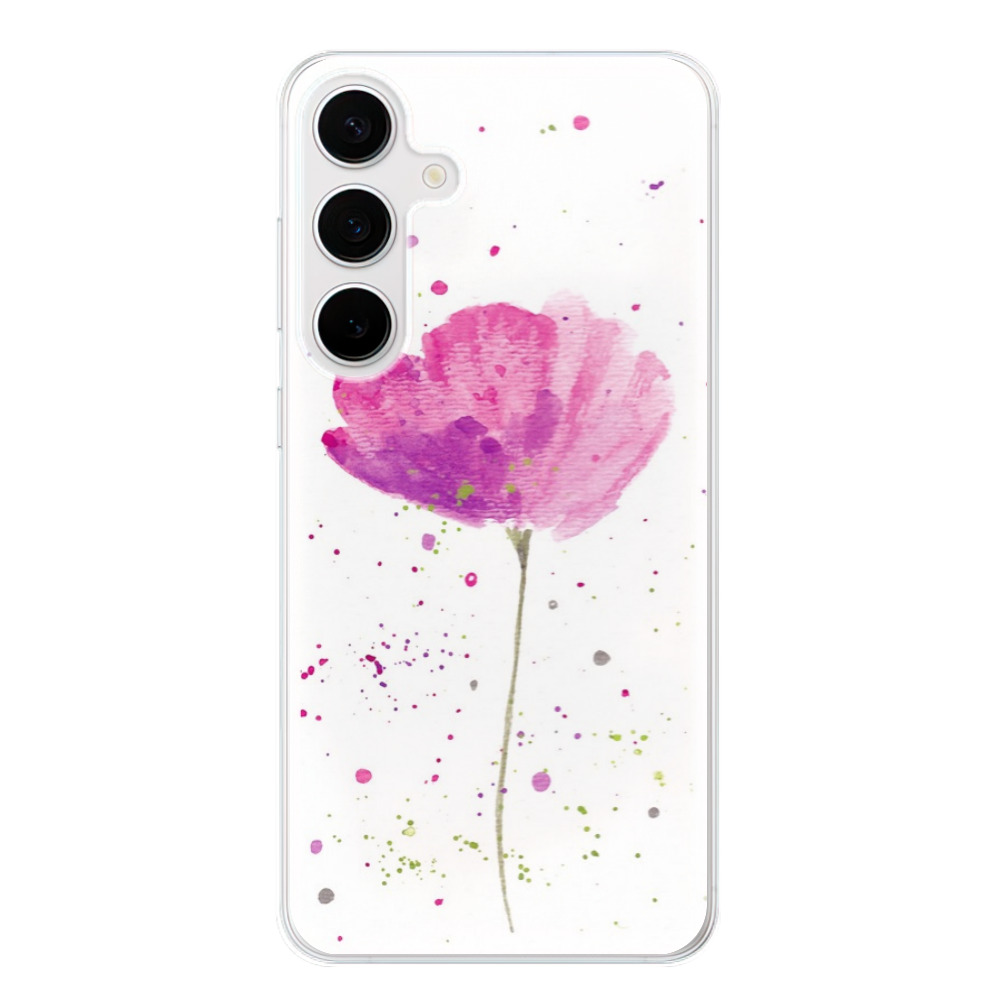 Odolné silikonové pouzdro iSaprio - Poppies - Samsung Galaxy S24+
