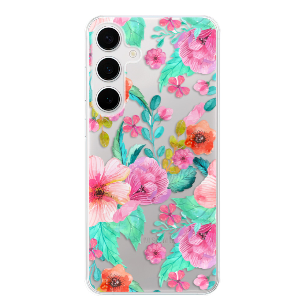 Odolné silikonové pouzdro iSaprio - Flower Pattern 01 - Samsung Galaxy S24+