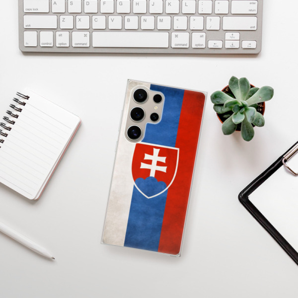 Odolné silikonové pouzdro iSaprio - Slovakia Flag - Samsung Galaxy S24 Ultra