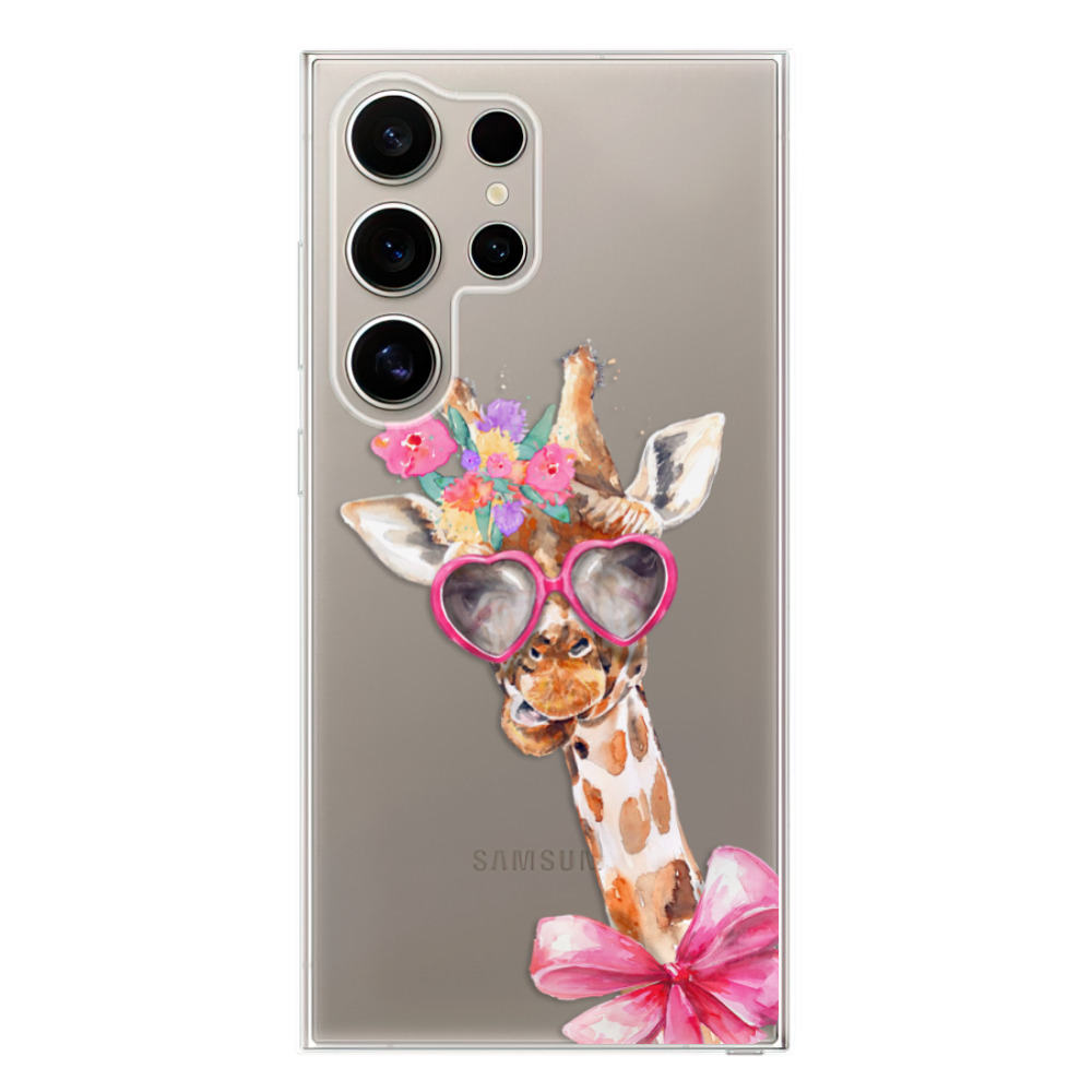 Silikonové odolné pouzdro iSaprio - Lady Giraffe - Samsung Galaxy S24 Ultra (Odolný silikonový kryt, obal, pouzdro iSaprio Lady Giraffe na mobilní telefon Samsung Galaxy S24 Ultra)