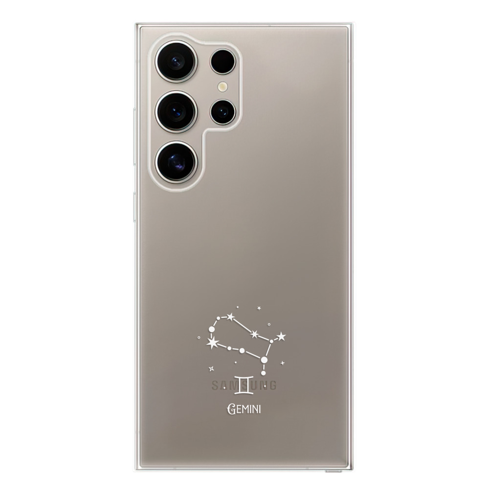 Odolné silikonové pouzdro iSaprio - čiré - Blíženci - Samsung Galaxy S24 Ultra