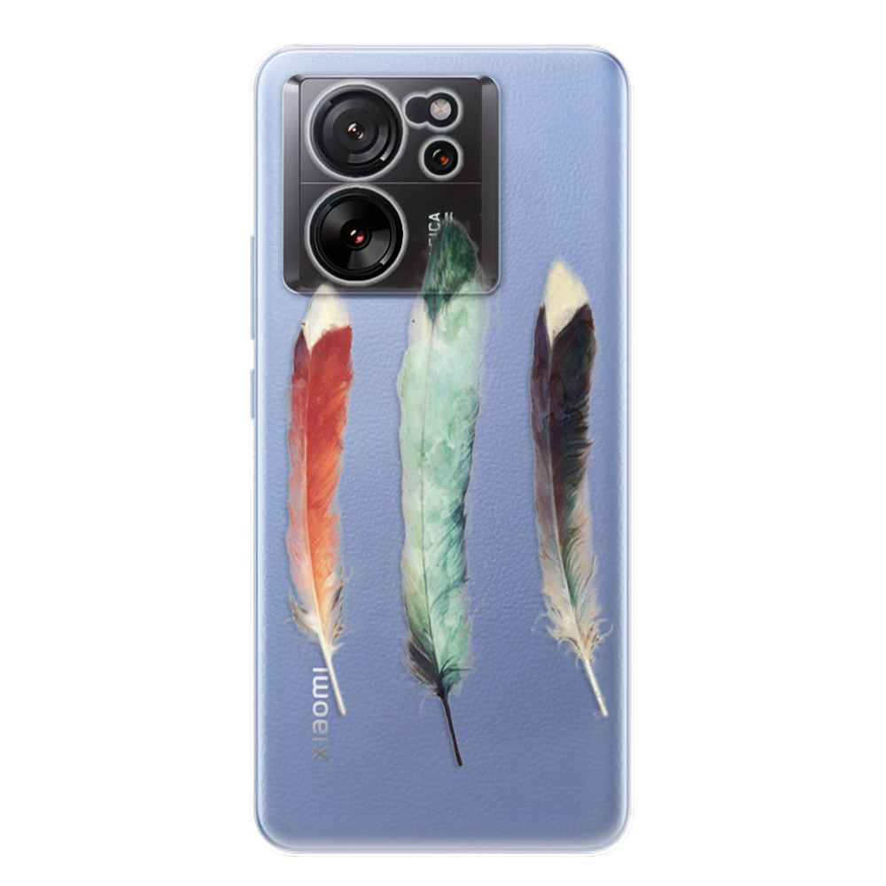 Odolné silikonové pouzdro iSaprio - Three Feathers - Xiaomi 13T / 13T Pro