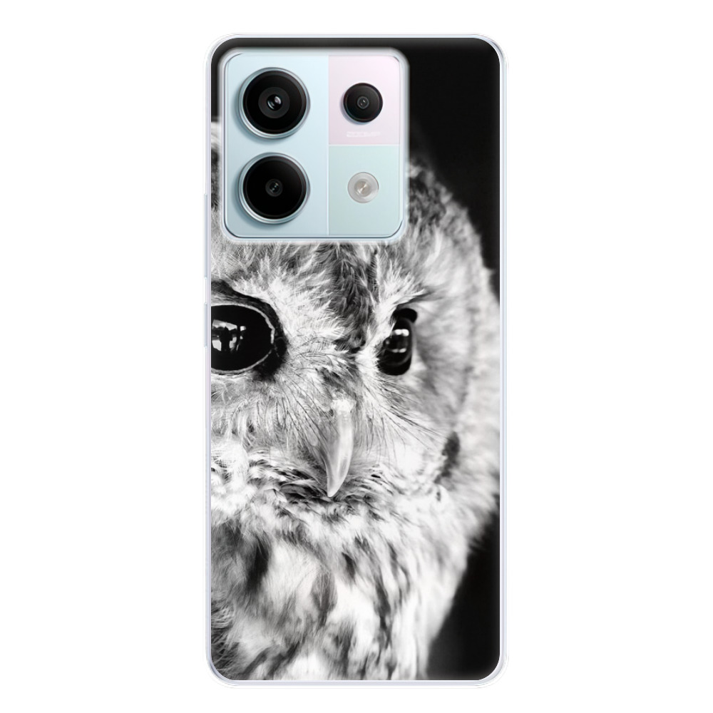 Odolné silikonové pouzdro iSaprio - BW Owl - Xiaomi Redmi Note 13 Pro 5G / Poco X6 5G