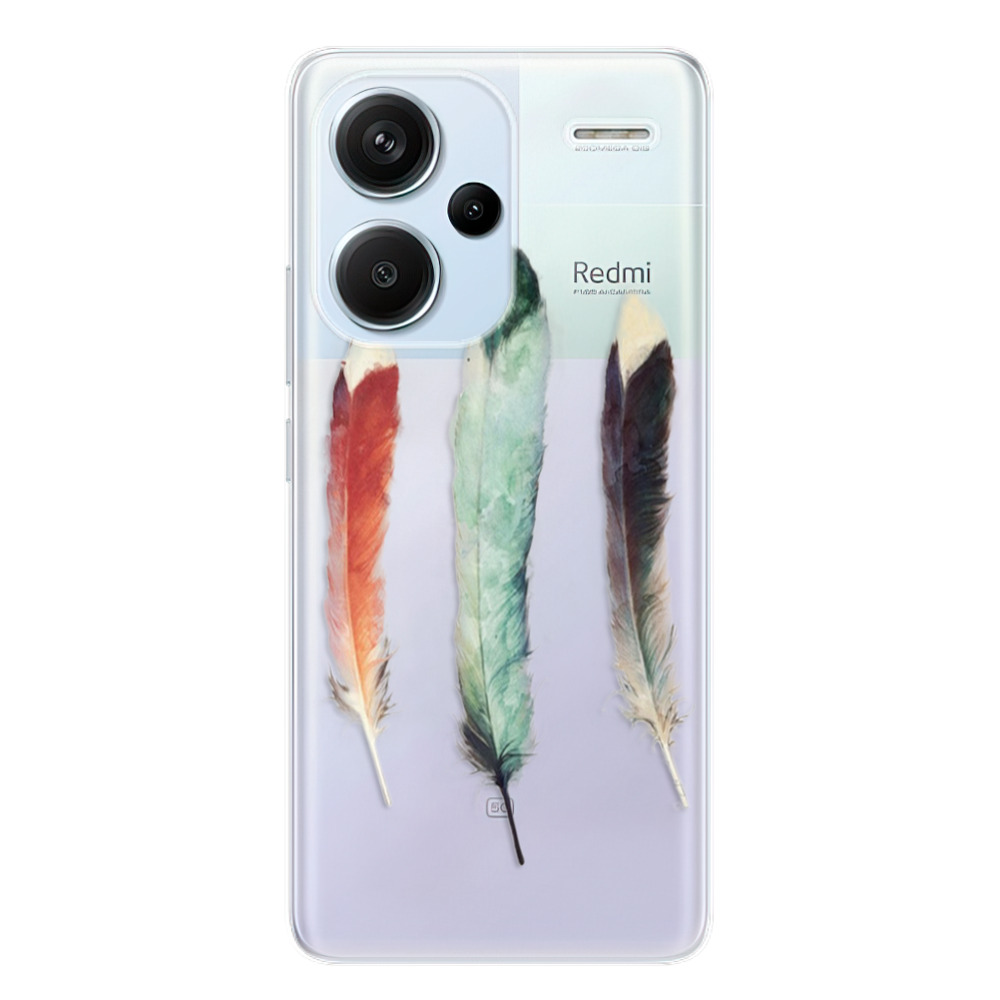 Odolné silikonové pouzdro iSaprio - Three Feathers - Xiaomi Redmi Note 13 Pro+ 5G