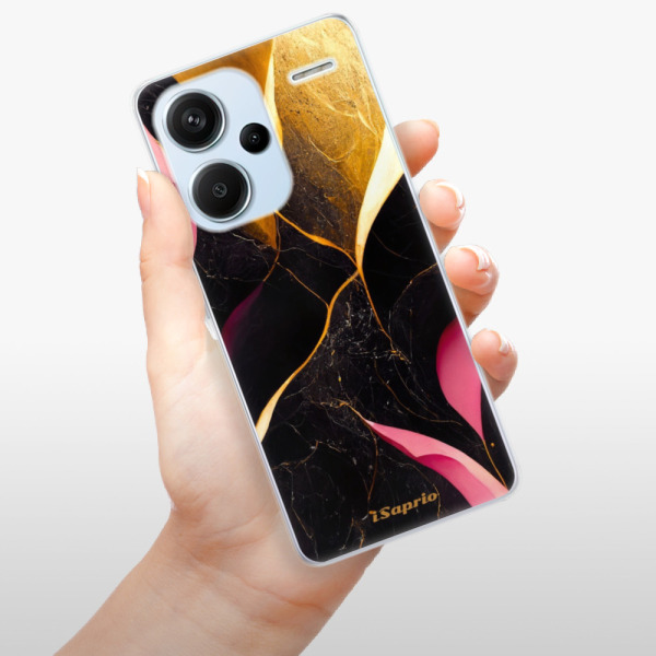 Odolné silikonové pouzdro iSaprio - Gold Pink Marble - Xiaomi Redmi Note 13 Pro+ 5G