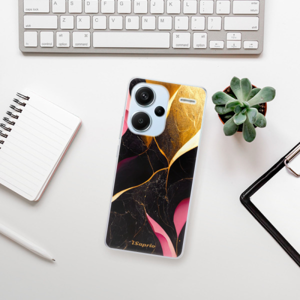 Odolné silikonové pouzdro iSaprio - Gold Pink Marble - Xiaomi Redmi Note 13 Pro+ 5G