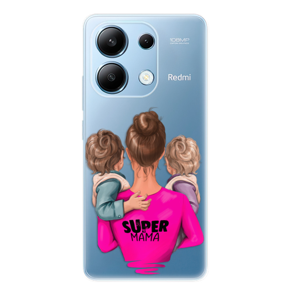 Odolné silikonové pouzdro iSaprio - Super Mama - Two Boys - Xiaomi Redmi Note 13