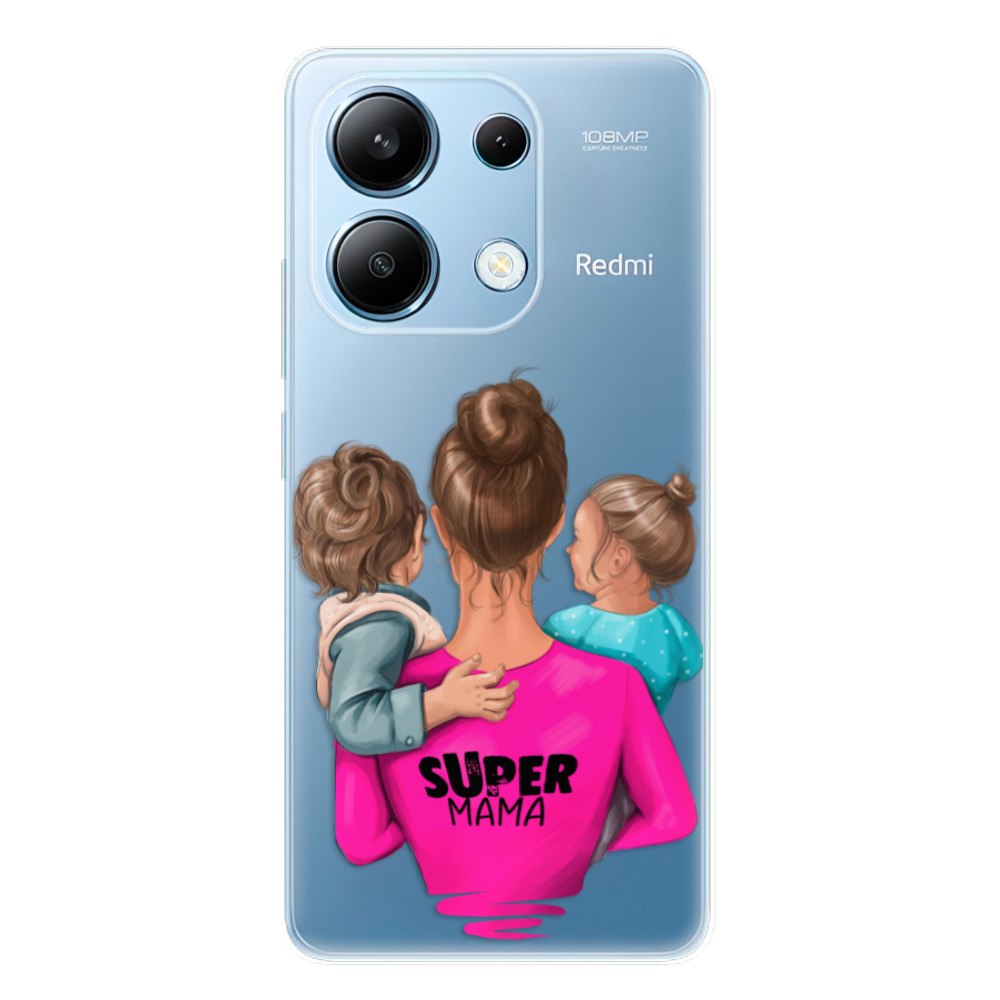 Odolné silikonové pouzdro iSaprio - Super Mama - Boy and Girl - Xiaomi Redmi Note 13