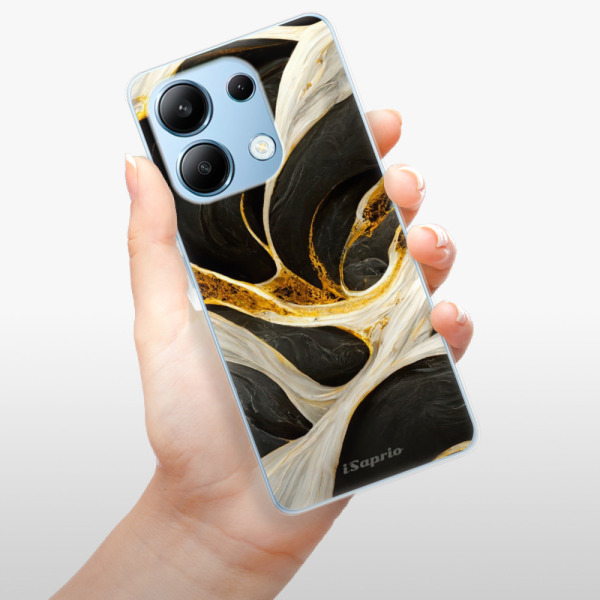 Odolné silikonové pouzdro iSaprio - Black and Gold - Xiaomi Redmi Note 13