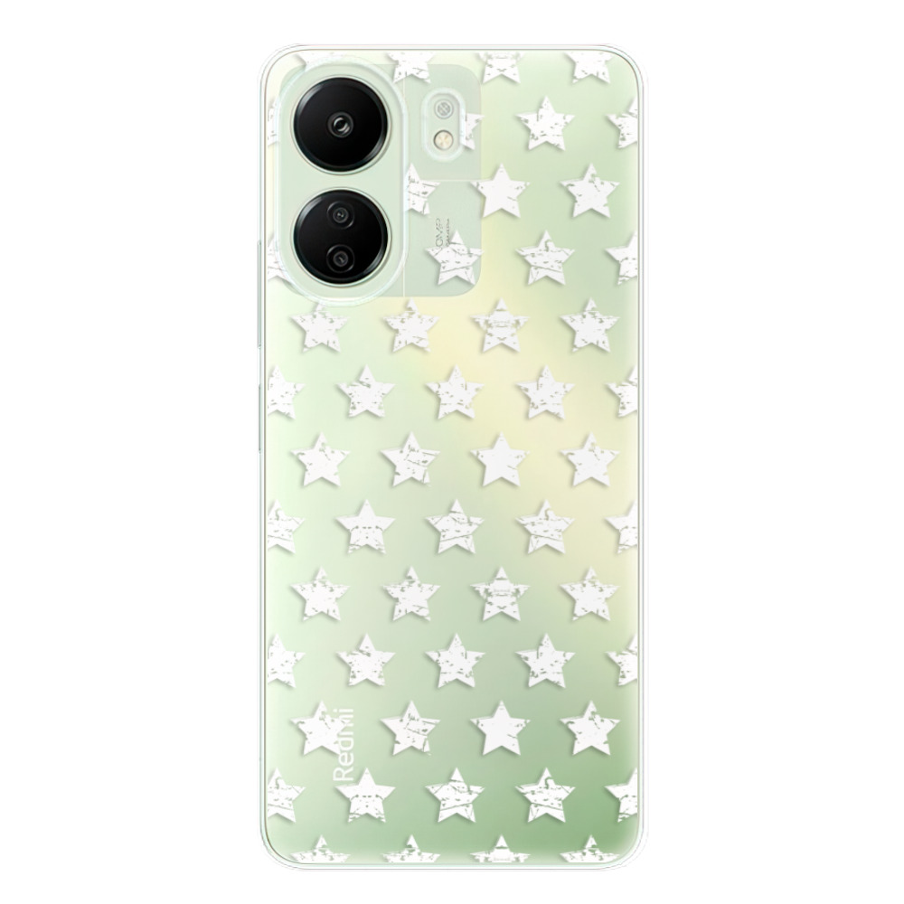 Odolné silikonové pouzdro iSaprio - Stars Pattern - white - Xiaomi Redmi 13C