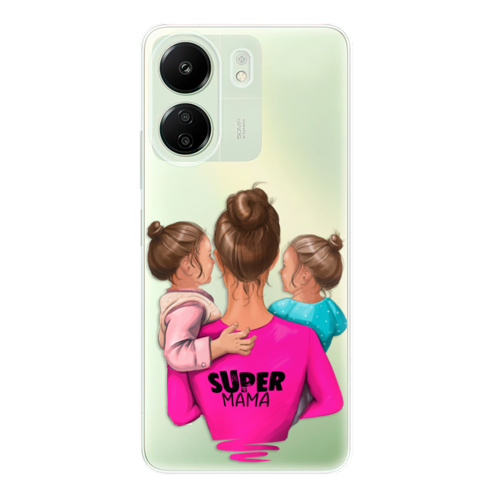 Odolné silikonové pouzdro iSaprio - Super Mama - Two Girls - Xiaomi Redmi 13C