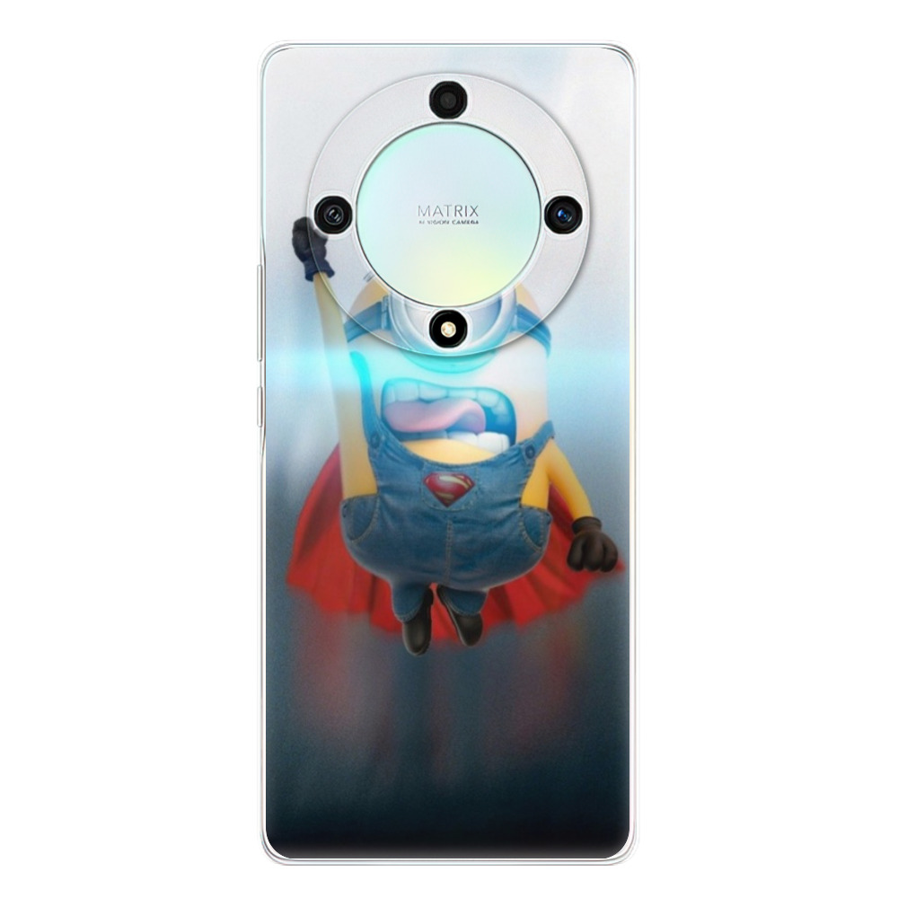 Odolné silikonové pouzdro iSaprio - Mimons Superman 02 - Honor Magic5 Lite 5G