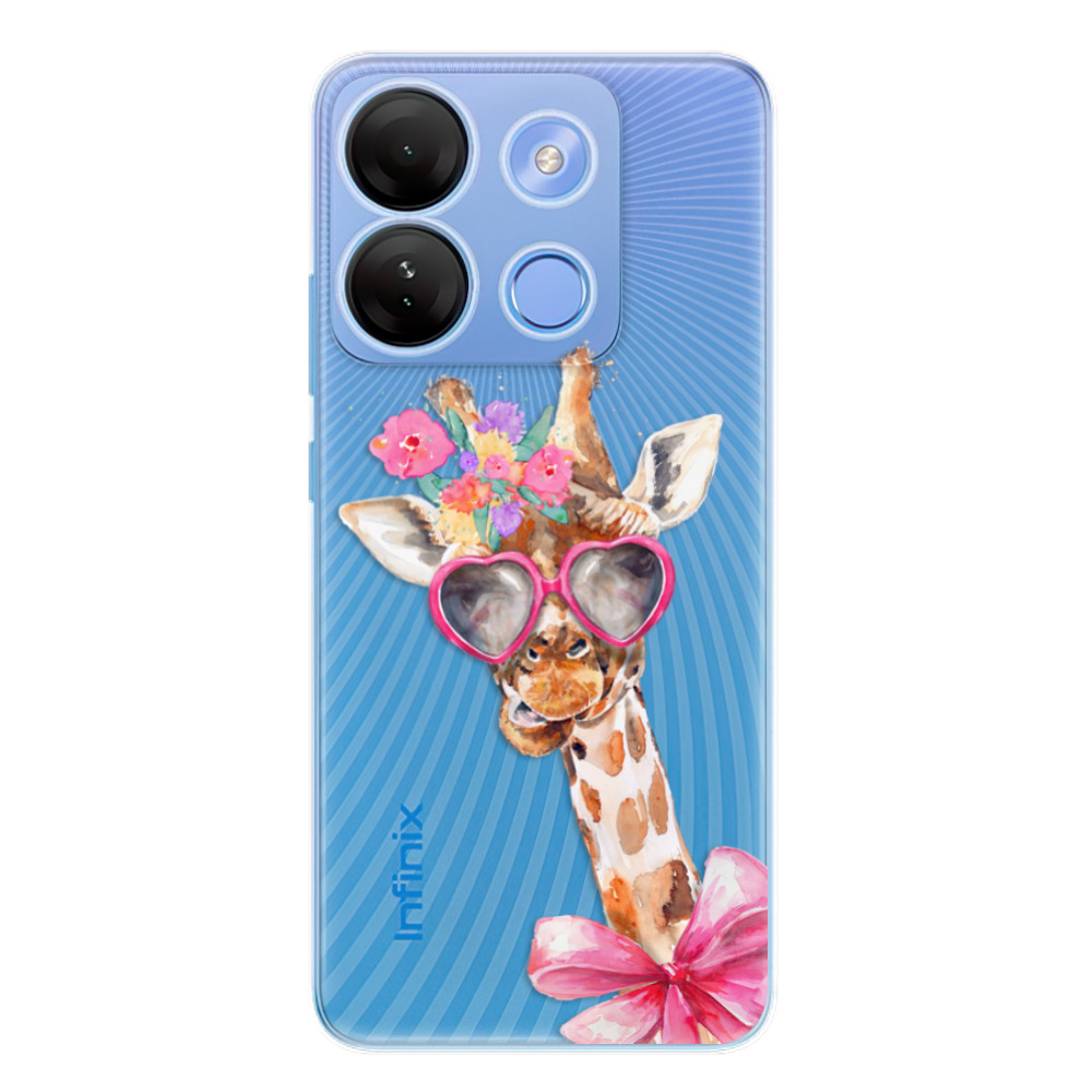 Odolné silikonové pouzdro iSaprio - Lady Giraffe - Infinix Smart 7