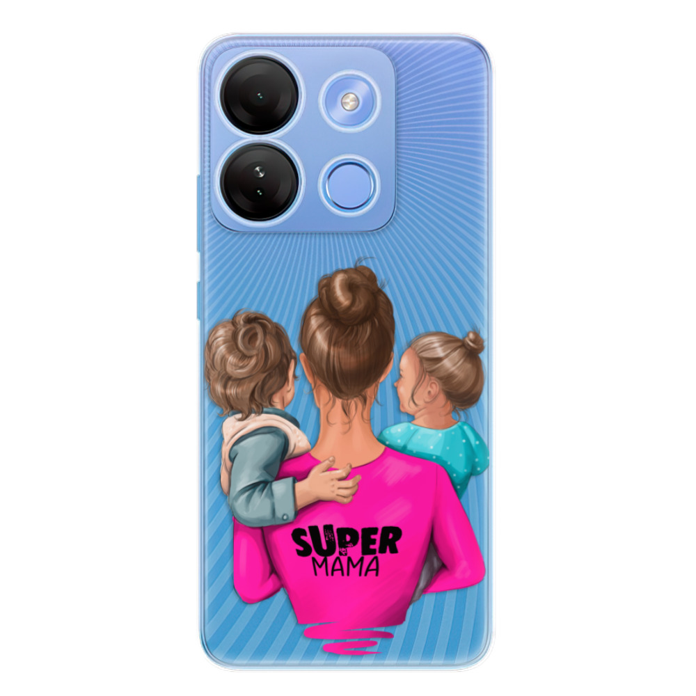 Odolné silikonové pouzdro iSaprio - Super Mama - Boy and Girl - Infinix Smart 7