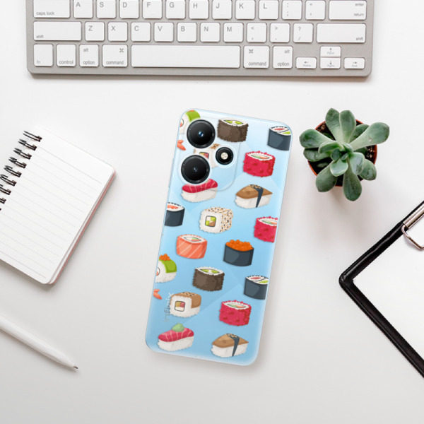 Odolné silikonové pouzdro iSaprio - Sushi Pattern - Infinix Hot 30i