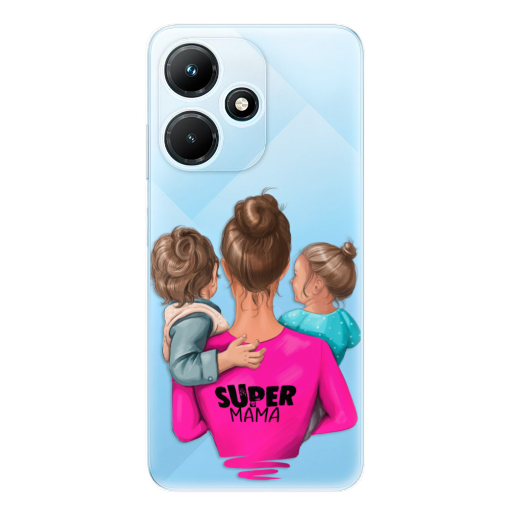 Odolné silikonové pouzdro iSaprio - Super Mama - Boy and Girl - Infinix Hot 30i