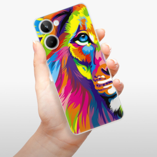 Odolné silikonové pouzdro iSaprio - Rainbow Lion - Realme 10