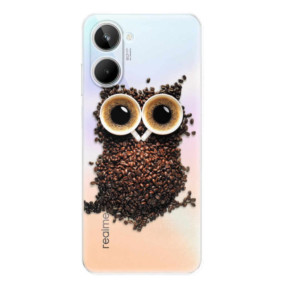 Odolné silikonové pouzdro iSaprio - Owl And Coffee - Realme 10