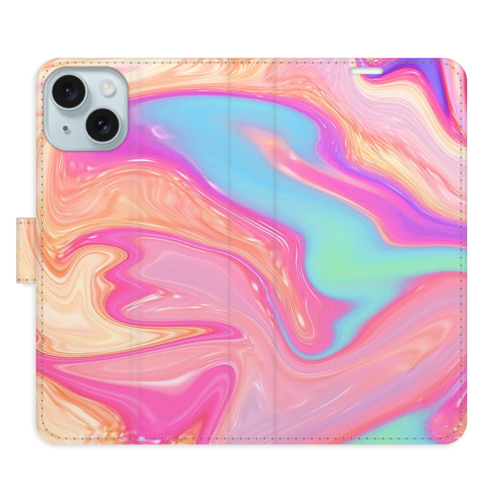Flipové pouzdro iSaprio - Abstract Paint 07 - iPhone 15 Plus