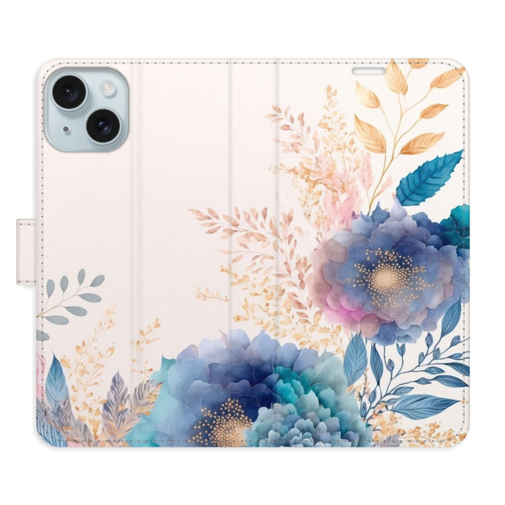 Flipové pouzdro iSaprio - Ornamental Flowers 03 - iPhone 15 Plus