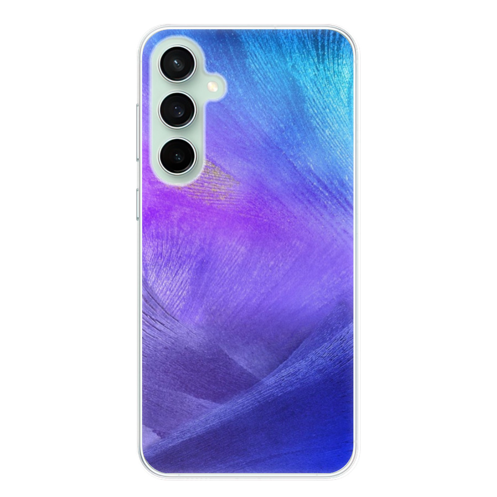 Silikonové odolné pouzdro iSaprio Purple Feathers - Samsung Galaxy S23 FE (Odolný silikonový kryt, obal, pouzdro iSaprio Purple Feathers na mobil Samsung Galaxy S23 FE)