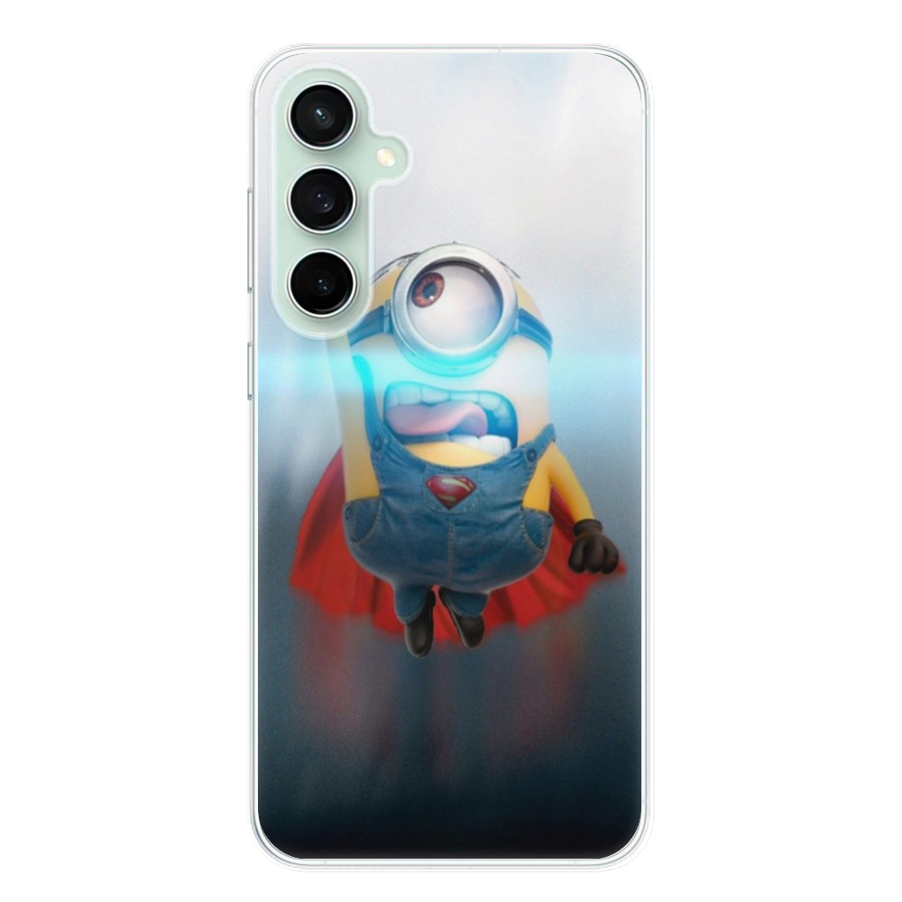 Odolné silikonové pouzdro iSaprio - Mimons Superman 02 - Samsung Galaxy S23 FE