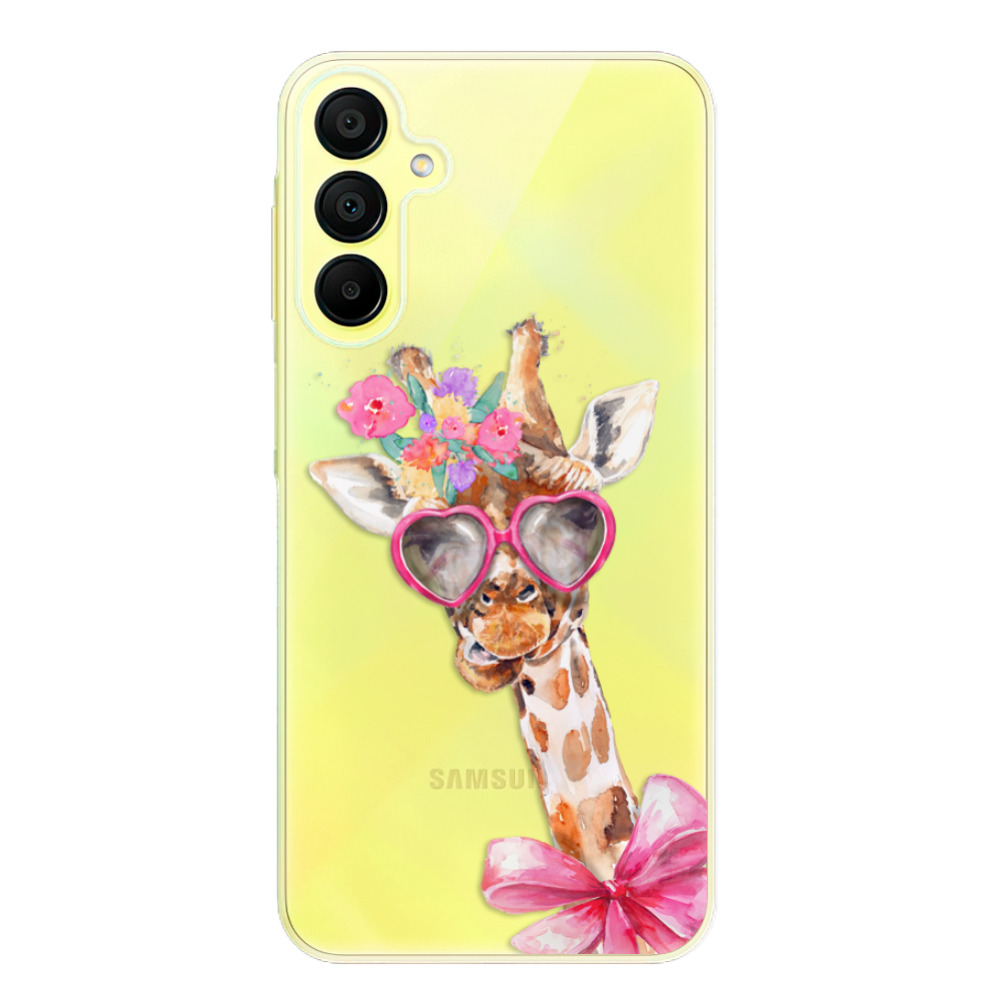 Odolné silikonové pouzdro iSaprio - Lady Giraffe - Samsung Galaxy A15 / A15 5G